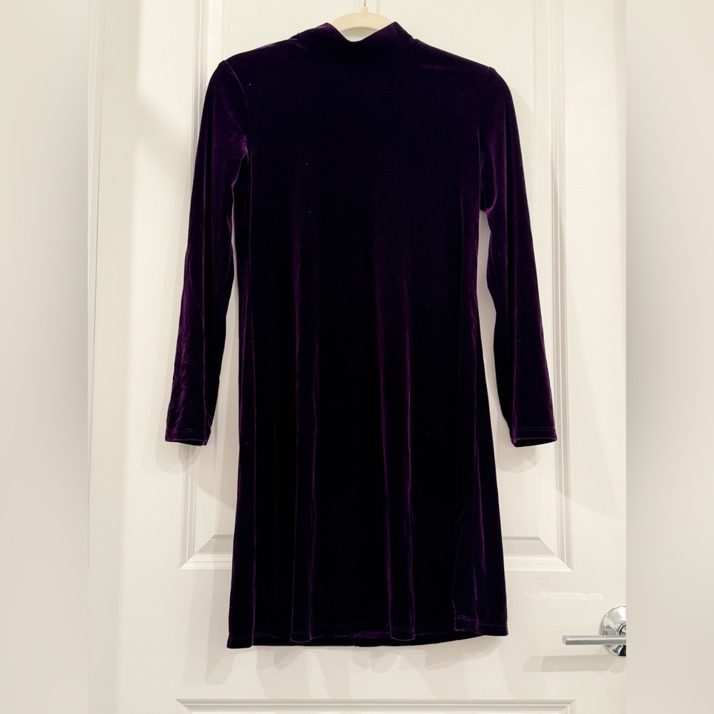 Vintage Purple Velvet Shift Dress